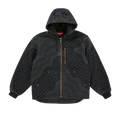 Supreme Flag Quilted Hooded Work Jacket Black