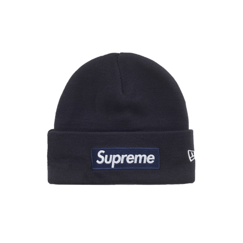 Supreme New Era Box Logo Beanie (FW25) Navy