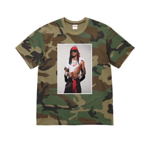 Supreme Playboi Carti Tee Woodland Camo