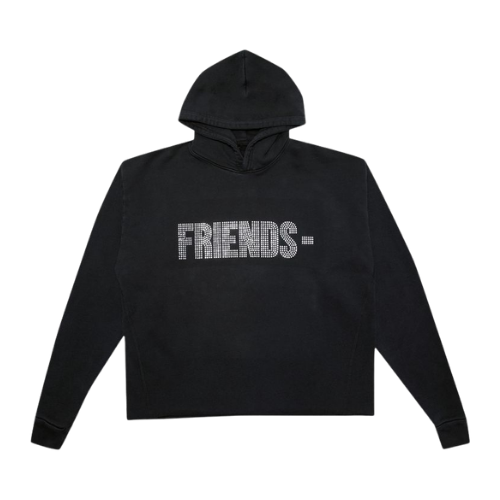 Vlone Friends Rhinestone Hoodie Black