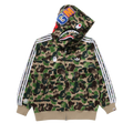 adidas x BAPE Relaxed Fit Track Camo Shark Full Zip Hoodie Green