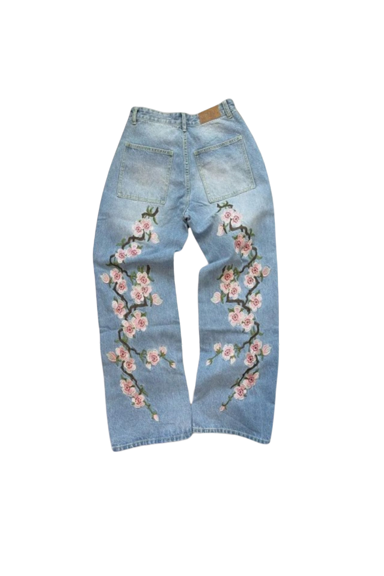 'Blossom' Embroidered Jeans