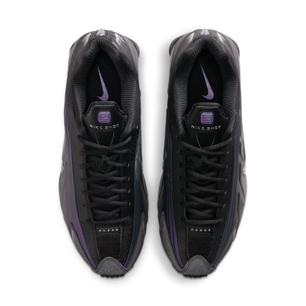 Nike Shox R4 Black Metallic Silver Purple Dynasty