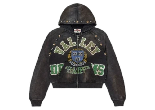 Vale Forever Gem Zip Up Hoodie Black